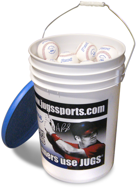 Bucket Of Jugs Pearl® Baseballs - Superdobitak (486x659), Png Download