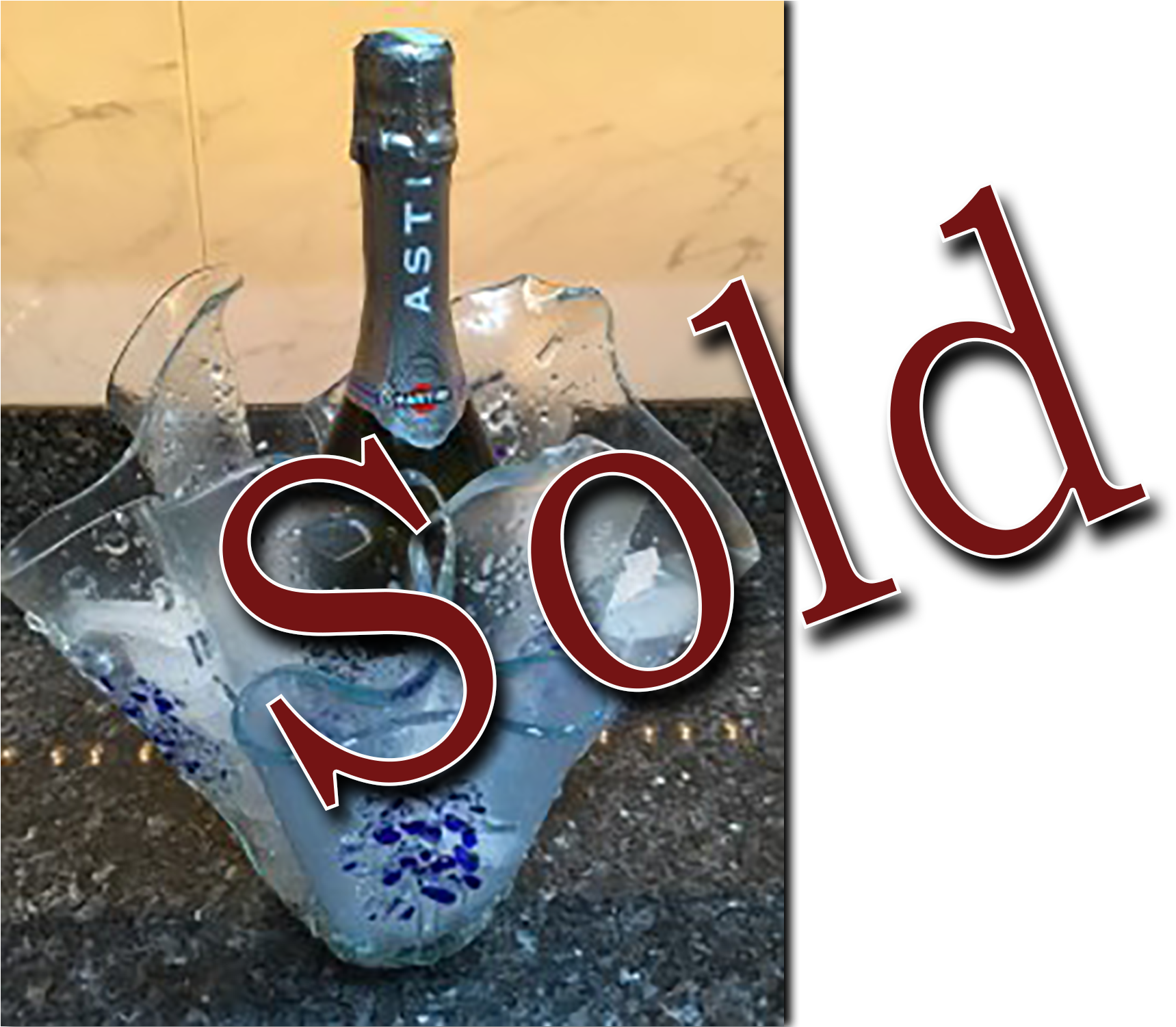 Sold Blue Ice Bucket - Signage (2000x1500), Png Download