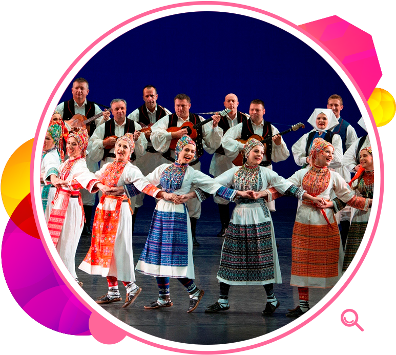 The National Folk Dance Ensemble Of Croatia Presented - Croatian Folk Music (800x737), Png Download