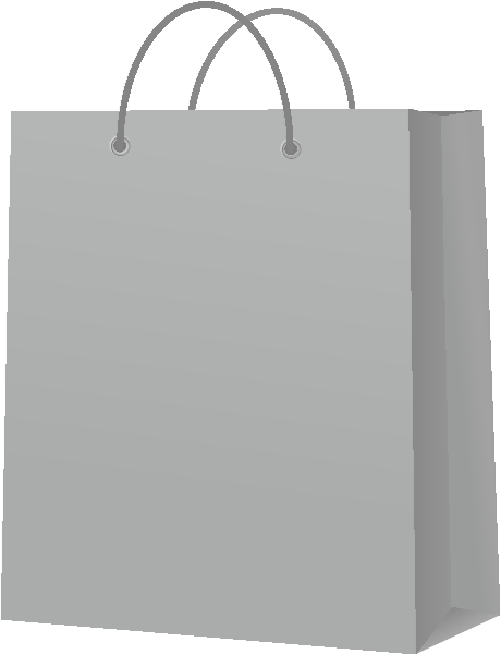 Paperbag Gray - White Paper Bag Png (460x600), Png Download