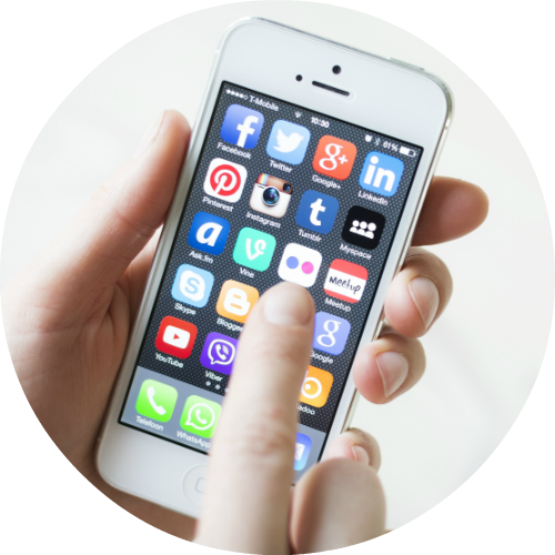 Iphone Apps - Smartphone User (500x500), Png Download