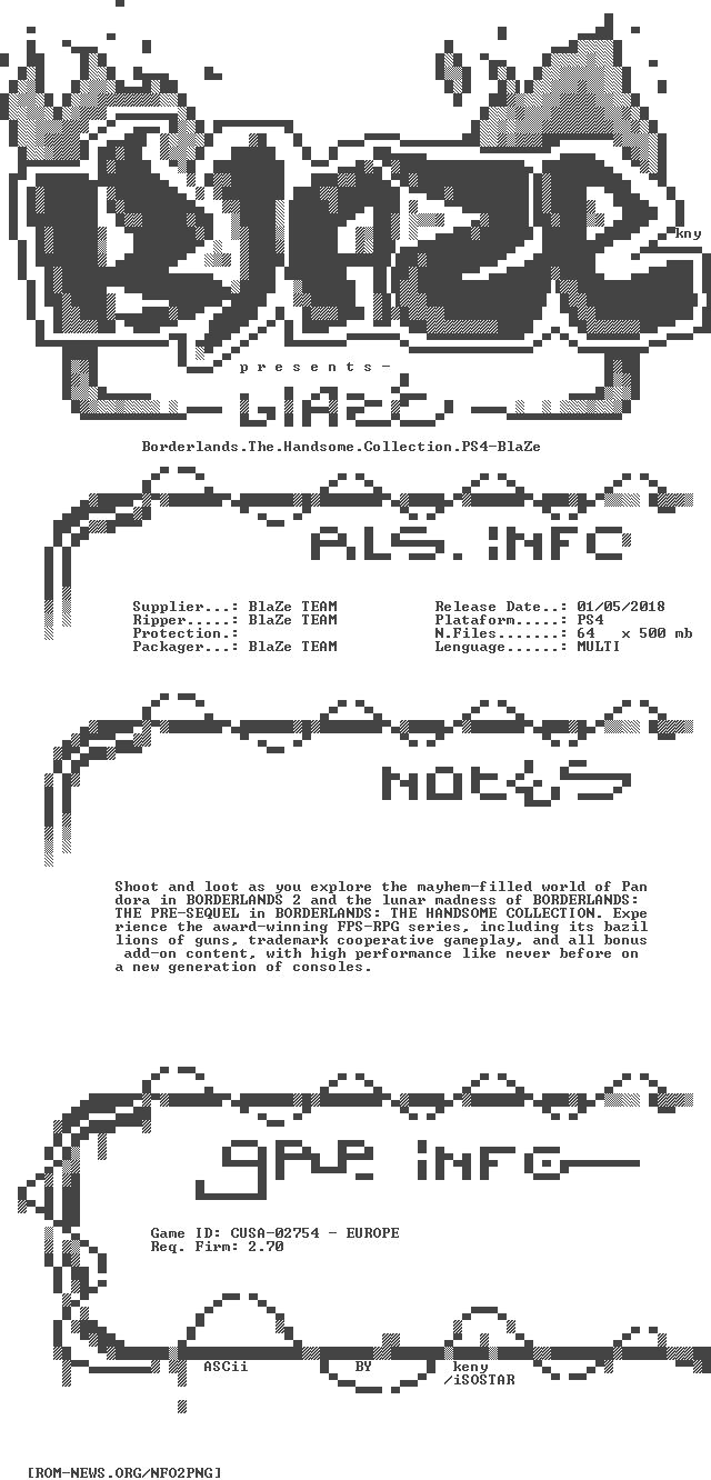 Borderlands The Handsome Collection Ps4-blaze - Playstation 4 (640x1332), Png Download