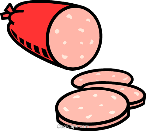 Salami Royalty Free Vector Clip Art Illustration - Salami Clipart (480x432), Png Download