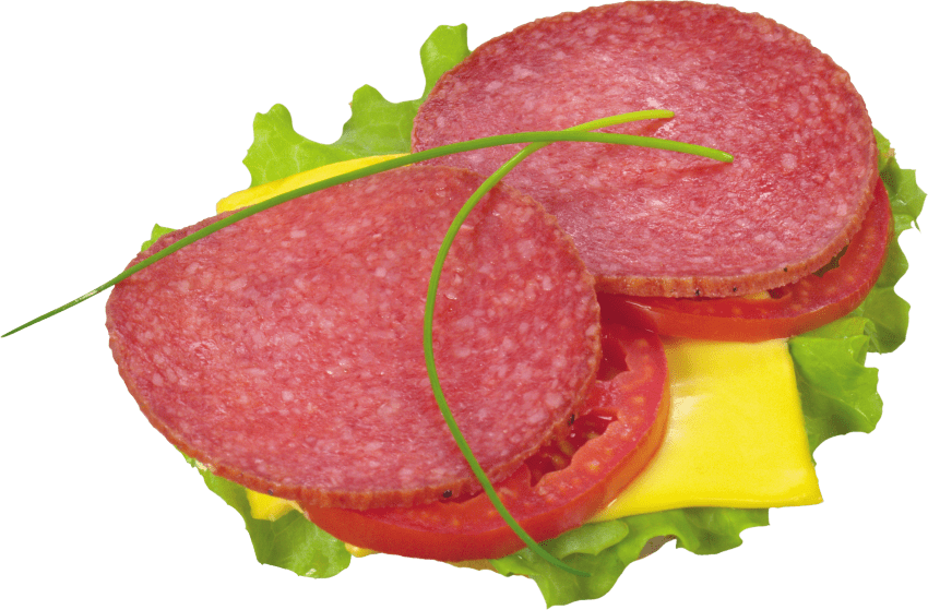 Free Png Salami Toast Png Images Transparent - Бутерброды Png (850x559), Png Download