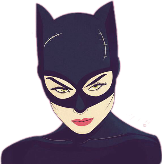 Cat Woman Pop Art (570x578), Png Download
