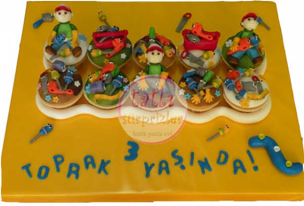 Handy Manny Cupcake Pastası - Baby Toys (600x600), Png Download