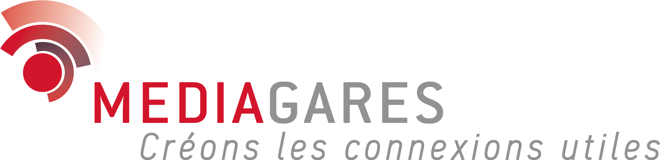 Mediagares Logo-signature Fond Blanc - Mediagares (2259x631), Png Download