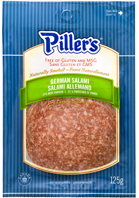 Piller's German Salami 125g - Piller's (676x676), Png Download