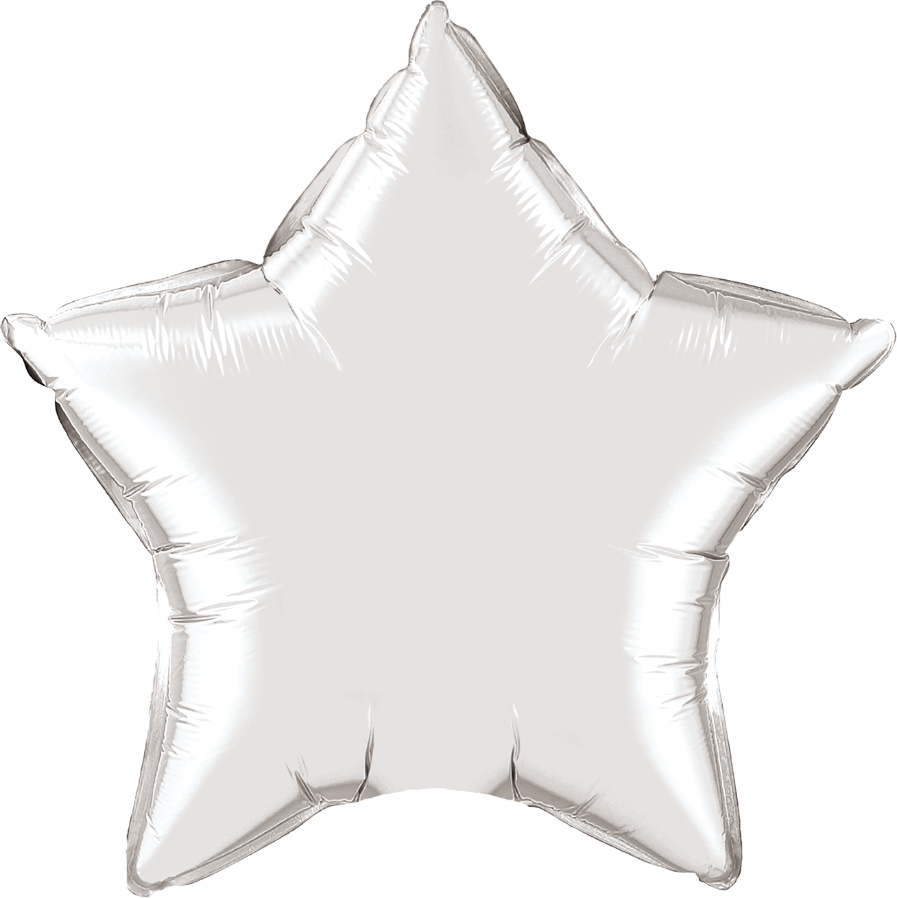 Way To Celebrate 20" Star Silver Foil Balloon - Star Balloons (1308x1309), Png Download