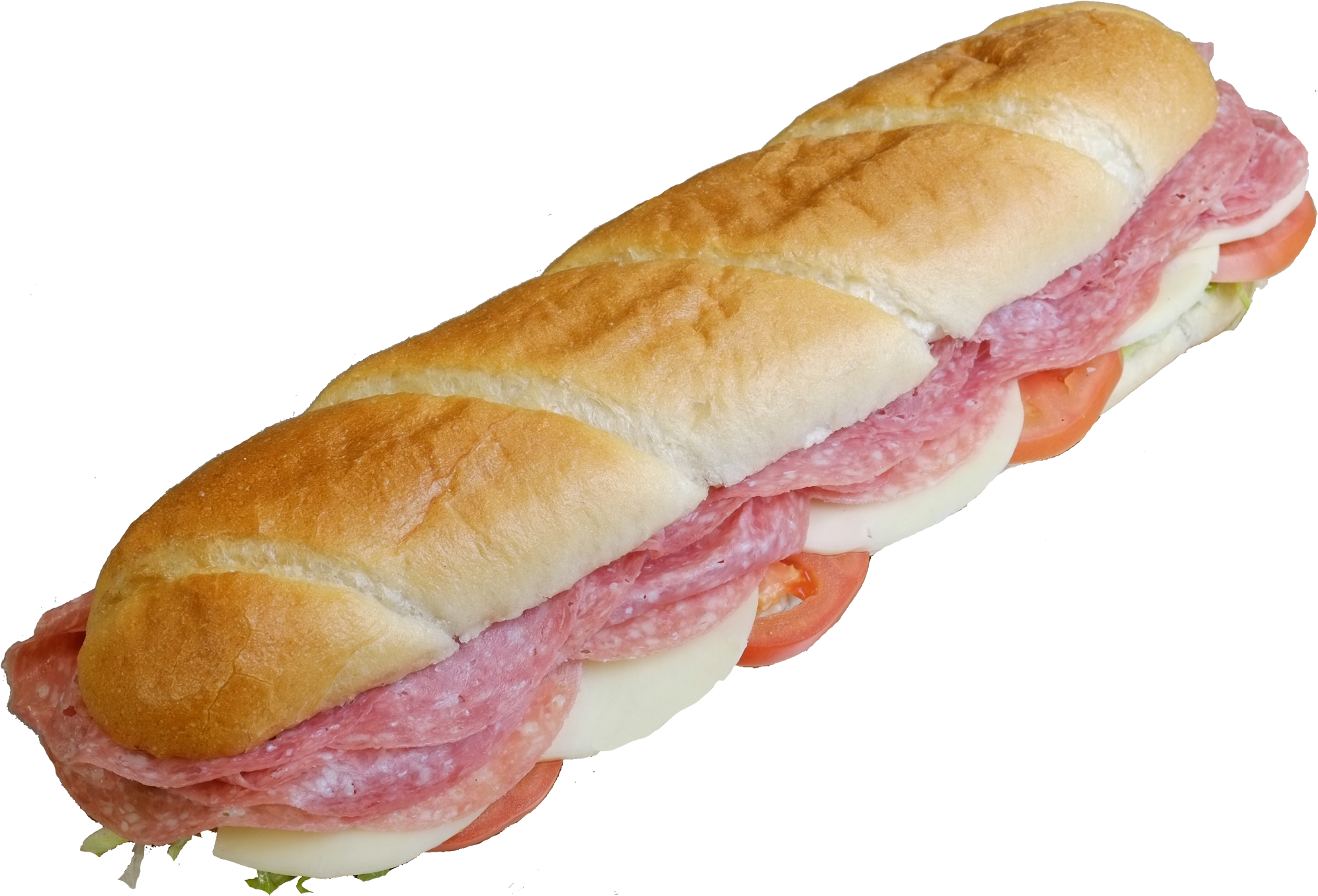 12 Inch Salami Sub - Fast Food (2000x1358), Png Download