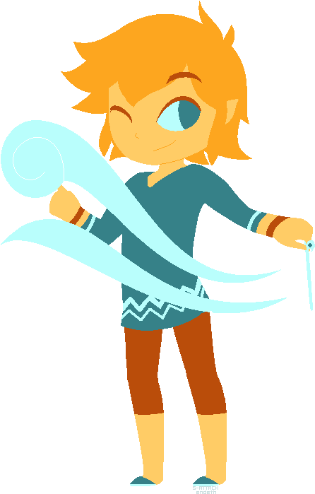 Wind Waker Link In His Pajamas - The Legend Of Zelda: The Wind Waker (463x713), Png Download
