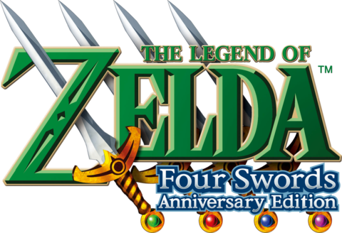 Legend Of Zelda Four Swords Logo (480x328), Png Download
