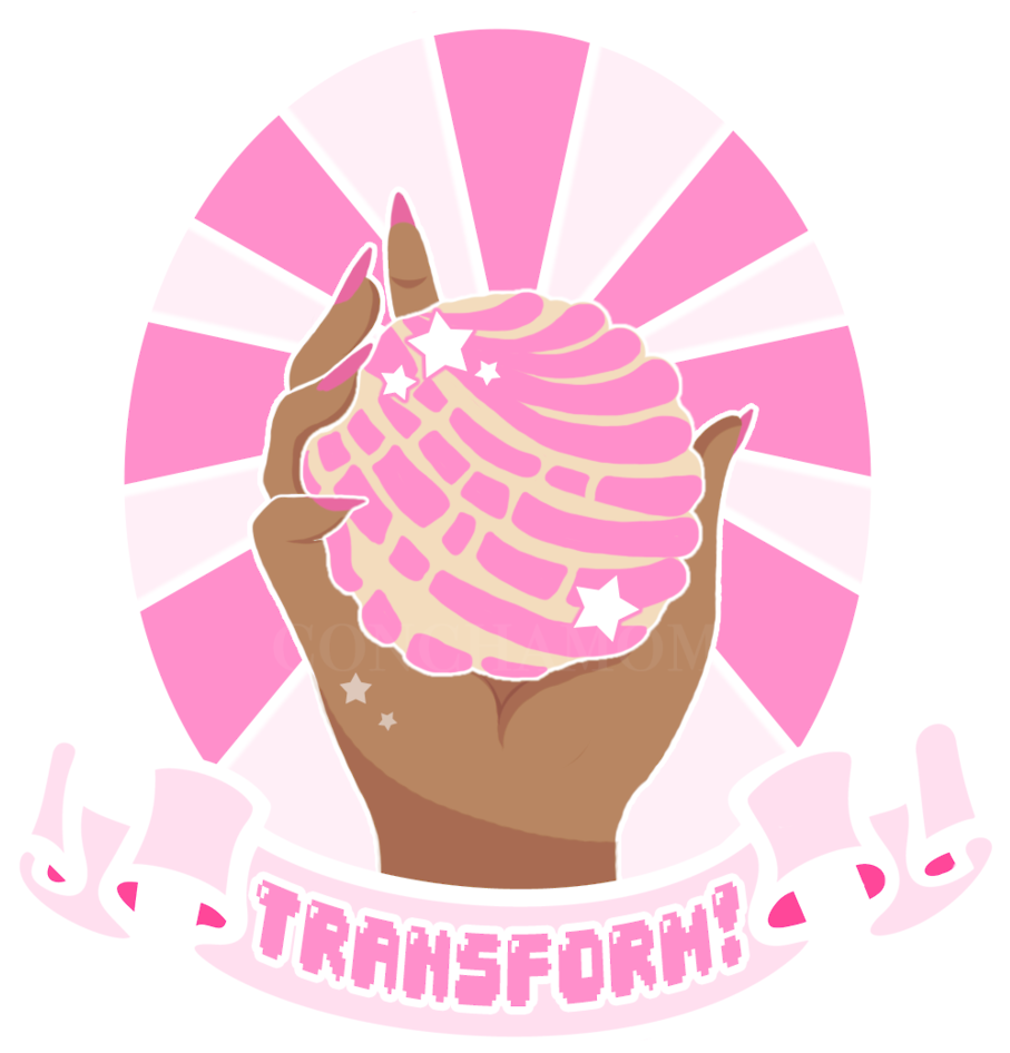 Latina Magical Girl With A Concha Addiction - Bánh (1280x1086), Png Download