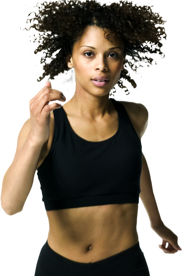Woman Jogging - Navel (1900x900), Png Download