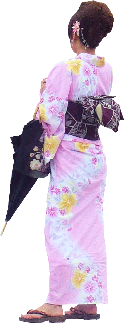 Japan National Costume Back (1082x1082), Png Download