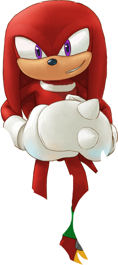Knuckles The Echidna - Knuckles The Echidna Png (391x877), Png Download