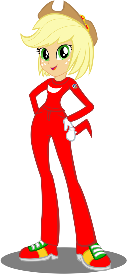 Alternate Hairstyle, Applejack, Artist - Knuckles The Echidna Mlp (497x1024), Png Download