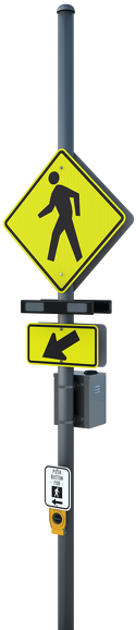 Side Of Pole Rrfb Pedestrian Crosswalk System - Traffic & Parking Control Co., Inc. (192x640), Png Download