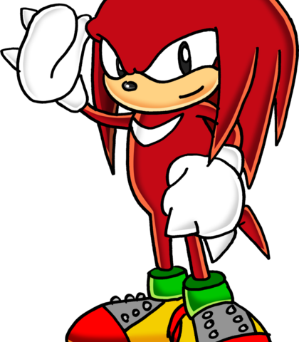 Youngadult - Knuckles The Echidna (420x480), Png Download