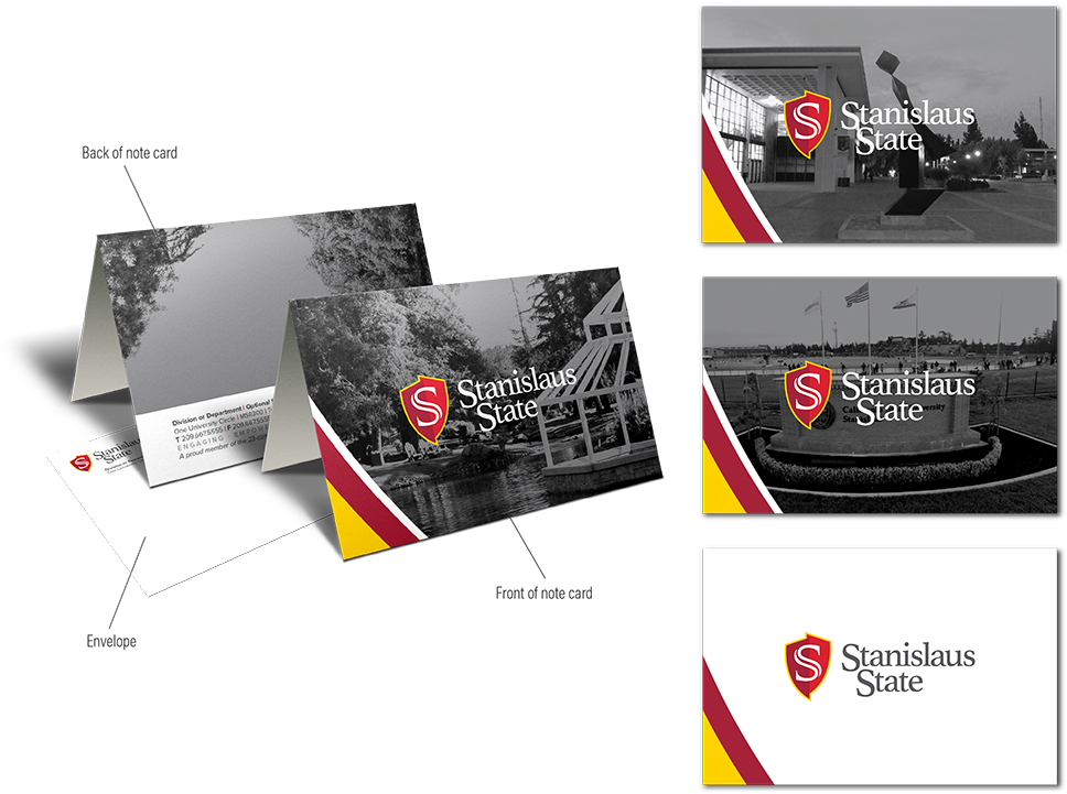 Folded Note Cards - California State University, Stanislaus (1000x770), Png Download