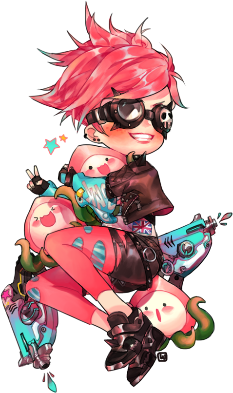 View Samegoogleiqdbsaucenao Punk Trac By Weoul[1] , - Tracer (650x833), Png Download