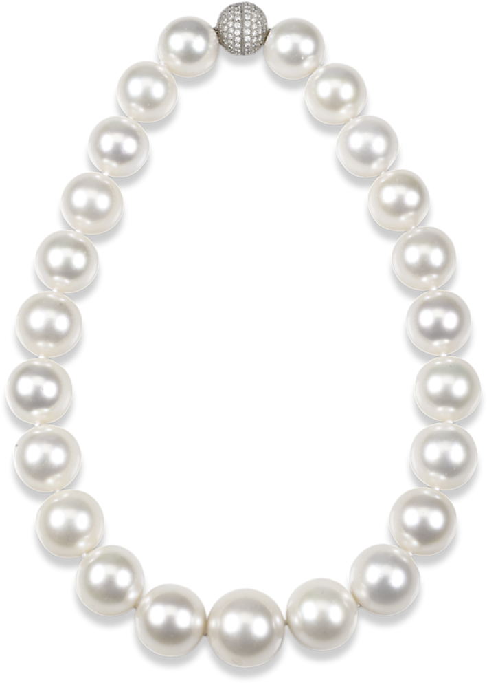White South Sea Pearl Necklace - 15mm South Sea Pearl Necklace (864x1080), Png Download