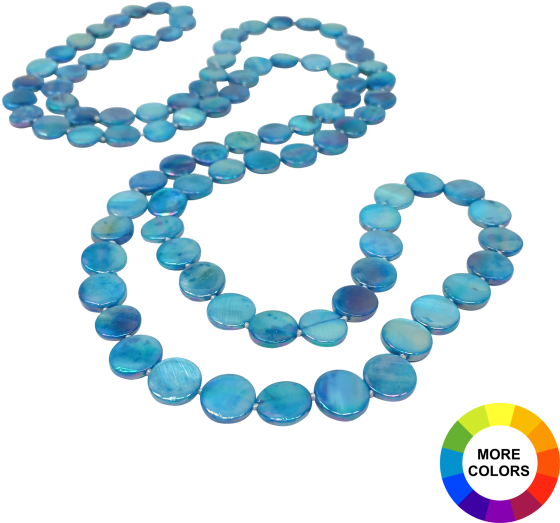 Oyster Bay Collection Lagoon Blue Double Strand Mother-of-pearl (600x600), Png Download