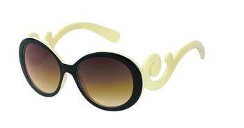 Sunglasses Women Around Glamour 400uv Brown Black Spiral - Sunglasses (350x184), Png Download