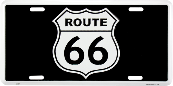2671 - Route - Route 66 (600x300), Png Download
