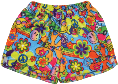 Hippie Love Plush Shorts - Shorts (415x415), Png Download