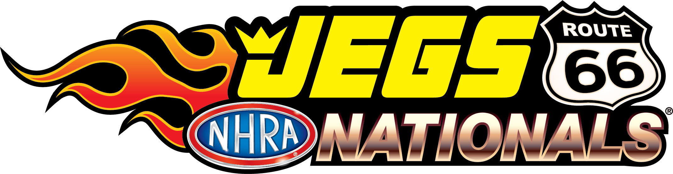 Jegs Route 66 Nhra Nationals (2140x556), Png Download