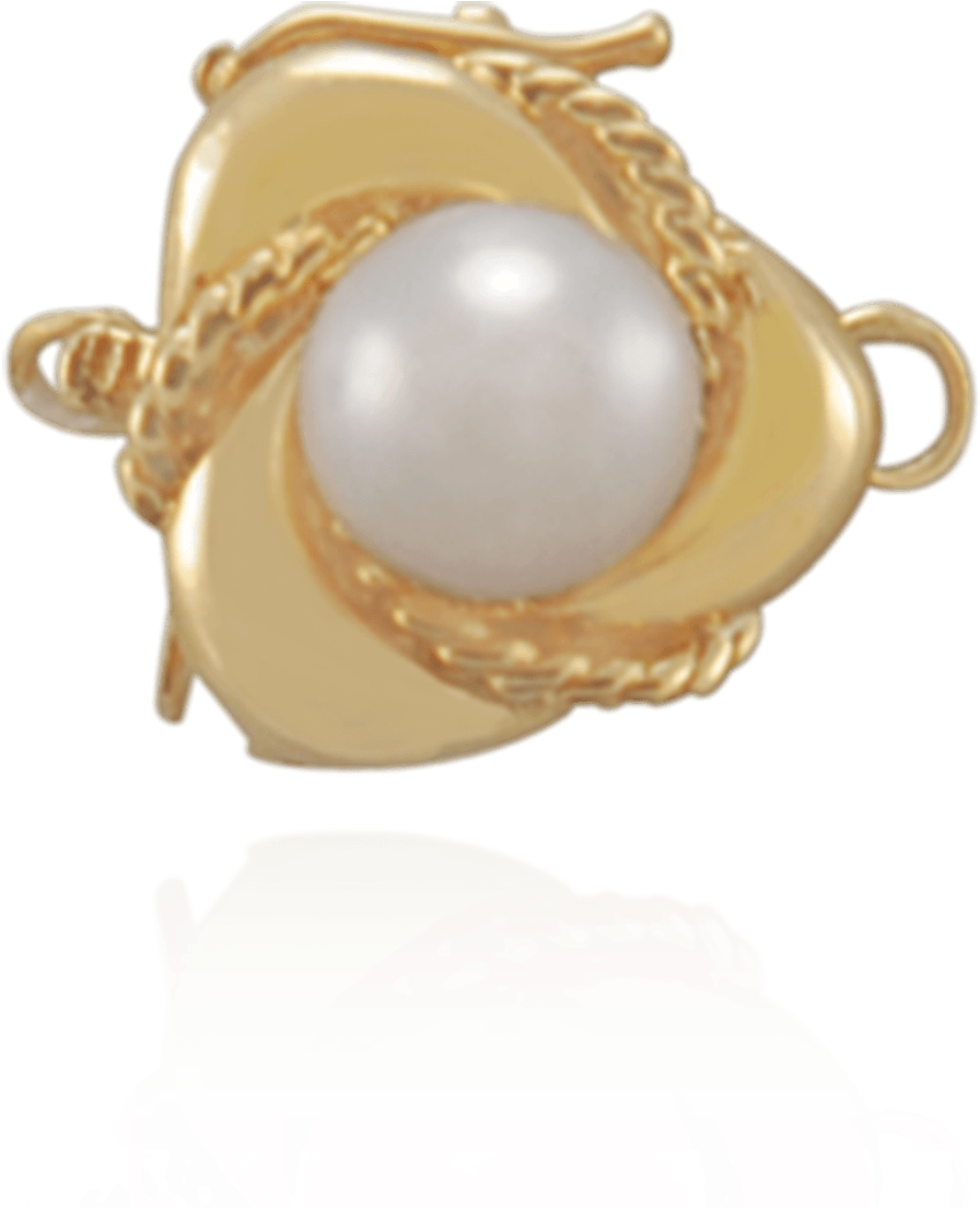 Pearl Clasp For Single Strand With Cultured Pearl And - Pearl (1500x1500), Png Download