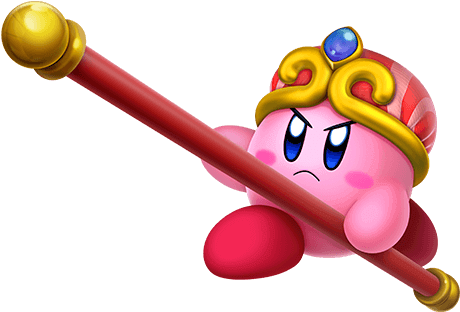 Cleaning - Spider - Staff - Festival - Kirby Star Allies Staff (556x399), Png Download