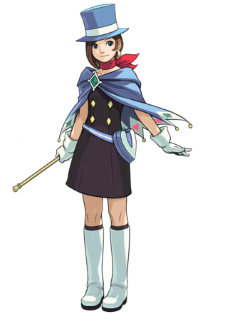 Making Her First Appearance During Apollo's First Big - Trucy Wright Png (357x449), Png Download