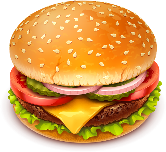 Veggie Burger Clipart School Food - Cheese Burger Icon (600x658), Png Download