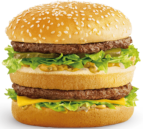 Burger Clipart Big Mac - Big Mac Transparent Background (484x436), Png Download