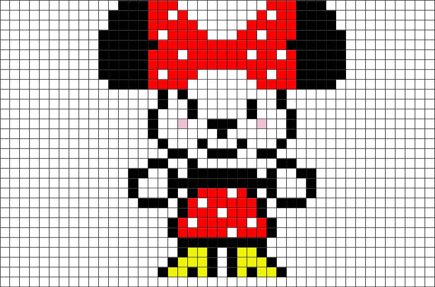 Pixel Art De Mickey Mouse (880x581), Png Download
