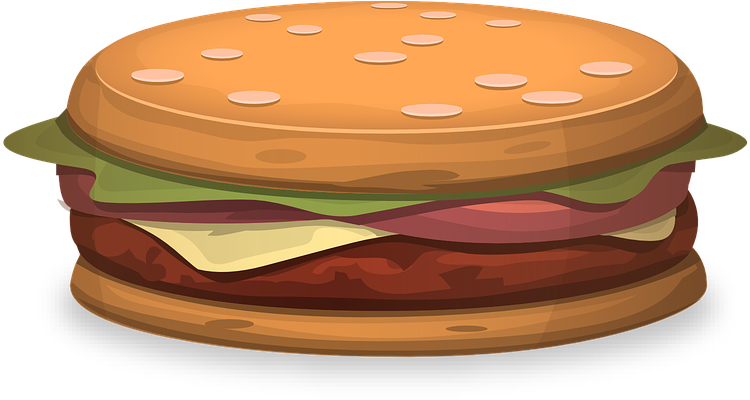 Burger Png Vector Clipart - Sandwich (960x523), Png Download
