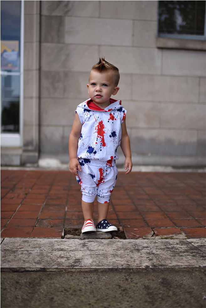 Red & Blue Paint Splash Sleeveless Hoodie - Blue (1000x1000), Png Download