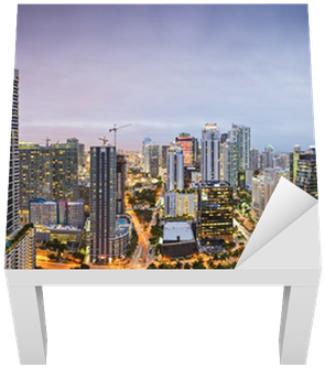 Miami Florida Downtown Aerial View Skyline Lack Table - Poster: Seanpavonephoto's Miami, Florida Downtown Aerial (400x400), Png Download