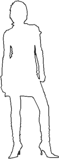 Woman Standing 3d View - Standing Woman (278x539), Png Download