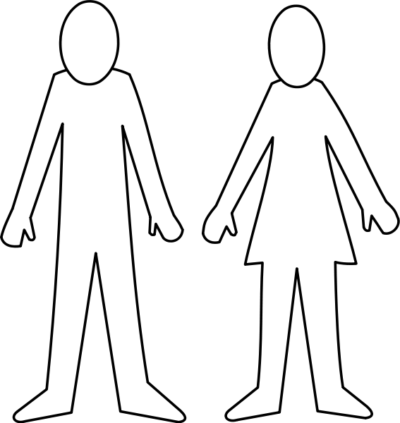 Homme Et Femme / Man And Woman Clipart Png - Animasi Jenis Kelamin Png (567x600), Png Download
