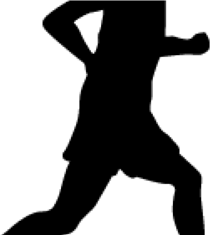 Silhouette Of Man Running - Man (640x480), Png Download