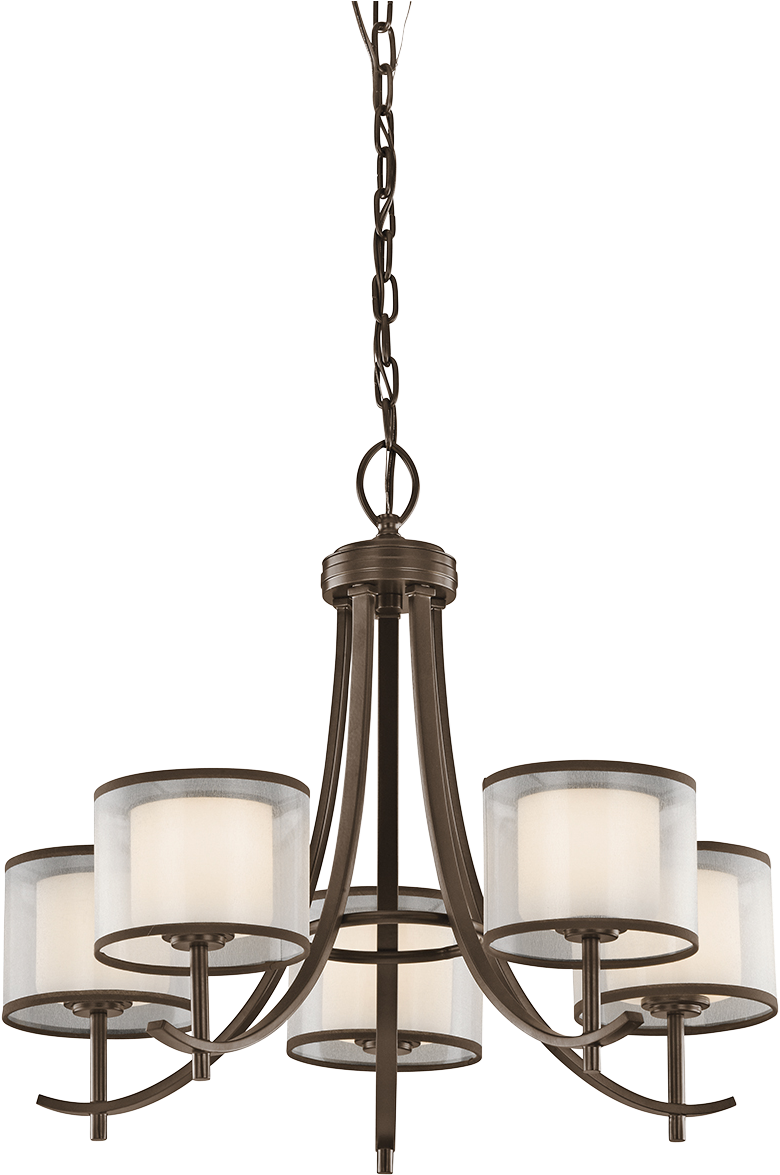 Kichler 43149miz Taasi Chandelier In Mission Bronze (1200x1200), Png Download