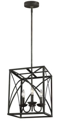 Product Search - Feiss Greenbrier Light Foyer Iron Oxide (400x400), Png Download