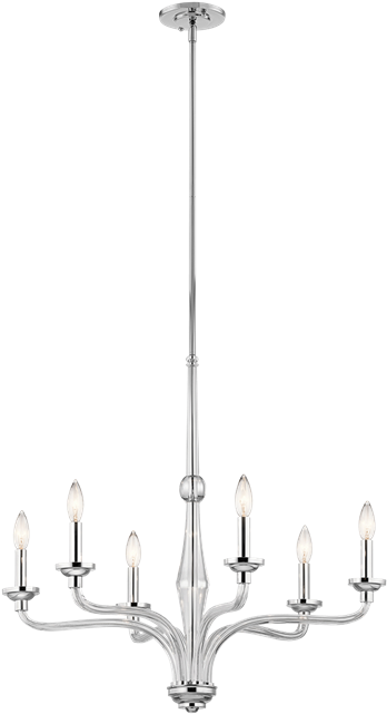 Kichler Loula Collection Loula 6 Light Chandelier Ch - Chandelier (650x650), Png Download