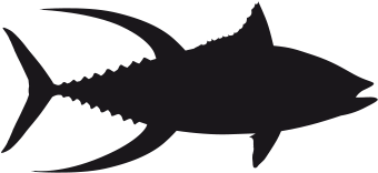 Yellowtail Black Thumbnail - Yellowfin Tuna Silhouette (500x500), Png Download