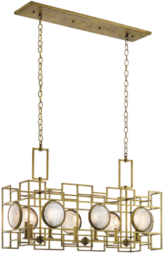 Vance 8 Light Linear Chandelier In Nbr - Vance 8 Light Linear Chandelier (469x368), Png Download