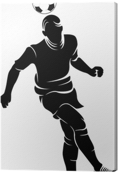 Football Player Silhouette With Ball Isolated Canvas - Football (400x400), Png Download