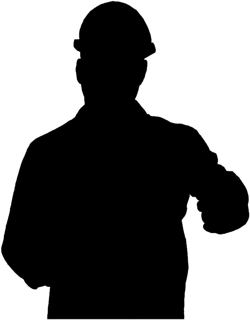 Occupation Construction Industry Working - Silhouette Contractor Png (1280x1280), Png Download